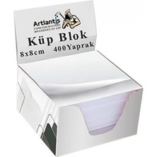 Masaüstü Küp Blok Not Kağıdı 15 Paket 8x8 cm Beyaz Küp Not Kağıdı Kare Kağıt Beyaz Boş Kağıt 400 Yaprak Hatırlatma Ofis