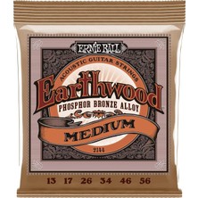 Ernie Ball Earthwood Orta Fosfor Bronz Akustik Gitar Telleri - 13-56 Kalınlık