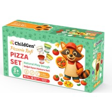 Childgen Doğal Oyun Hamuru Sevimli Patiler - Pizza Set