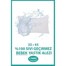 %100 Pamuklu Su Sıvı Geçirmez Bebek Kafa Yastığı Alezi Fermuarlı 35X45 cm Bebek Yastık Alezi Kılıfı