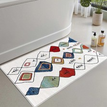 Monnhein 2'li Set Banyo Paspası, Yumuşak Banyo Halısı, Kaymaz Dot Tabanlı, Su Emici, Makinede Yıkanabilir - 50X60-60X100 cm