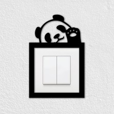 To Design Lab Panda Temalı Dekoratif Priz Süsü (8,5x8,5 cm Priz Çerçevesiyle Uyumludur)
