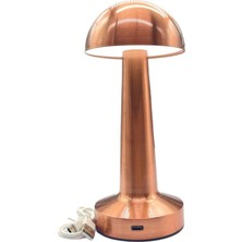 Şarj Edilebilir Taşınabilir Masa Lambası - Dokunmatik Aç/kapa ve Parlaklık Ayarı, 3 Renk Seçeneği (Rose Gold, Cata - Lizbon)