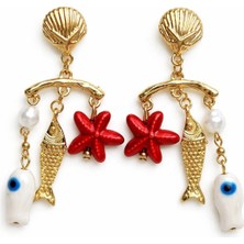 Charmlucky Balık Charm Küpe