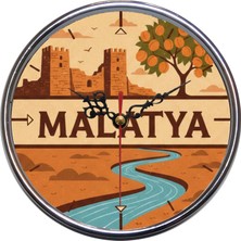 Bsb Malatya Temalı Duvar Saati 16CM A1548