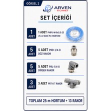 Pemaks 8 mm Hortum + Rakor Başlangıç Seti Pnömatik Hızlı Bağlantı Rakor Seti