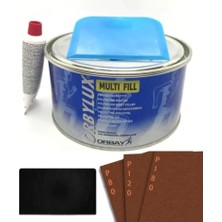 Orbay Polyester Çelik Macun 1000 Gram Set+3 Adet Zımpara ve 1 Adet Macun Çeliği