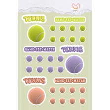 Mimu Shop Mimu Tenis Sticker Seti 12'li - Laptop ve Matara Dekoratif Sticker