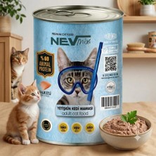 Nevmix Balık Etli Yetişkin Kedi (Yaş) Konserve Maması (415 Gr.) x 24 Adet