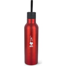 Şişe - 500ML - Kırmızı Renk - Paslanmaz Çelik - Çift Katmanlı - 12 Saat 24 Saat Soğuk Tutar - Hava Geçirmez Vidalı Kapak Özelliği - Özel Silikon Conta Sayesinde Sızdırmaz Şişe