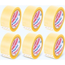 Nuga 45 mm x 100 mt Şeffaf Koli Bandı Hotmelt Red 6 Adet