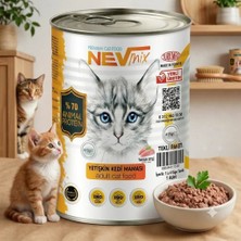 Nevmix Tavuk Etli Yetişkin Kedi (Yaş) Konserve Maması (415 Gr.) x 24 Adet
