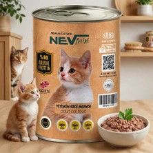 Nevmix Kuzu Etli Yetişkin Kedi (Yaş) Konserve Maması (415 Gr.) x 24 Adet