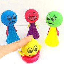 Renkli Zıp Zıp Oyuncak Emoji Top Bas Fırlat Mini Oyuncak Top
