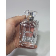 Wellline (1 Adet) Cam Yeniden Doldurulabilir Sprey Kolonya Parfüm Şişesi 100 ml -Boş Şişe Şeffaf Kapaklı