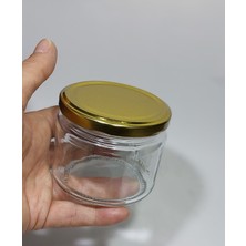 Paradise 1 Adet 300 ml Cam Kavanoz Krem Şişesi Küçük Vazo Kapaklı Saklama Kabı