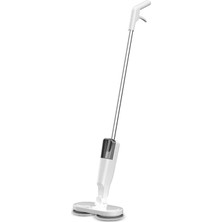 Valkyrie Şarjlı Su Püskürtmeli Elektrikli Mop – Çift Döner Başlık, Mikrofiber Ped, 2000 Mah, Tüm Zeminlerde Etkili Beyaz