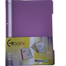 Bafix Telli Dosya Plastik A4 50LI- Mor