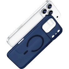 ENCO Mey Ithalat®   iPhone 17 Pro Combo Sert Şeffaf Magsafe Kapak - Mavi