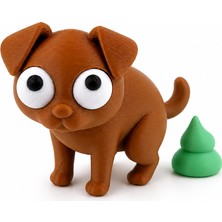 Yapı3D Sevimli Dekoratif Köpek Figürü 🎁 Masaüstü Süsü 🏡 Eğlenceli Tasarım