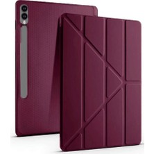 Mentra Online Samsung Galaxy X510 Tab S9 Fe 11 Kılıf Kalemlikli Mars Tablet Kılıfı Tpu Darbeye Dayanıklı - Mürdüm