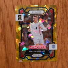 Panini Monopoly Prizm Steven Gerrard Gold Cracked Ice Oyun Kartı No.23
