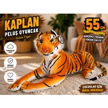 Aksoy Toys Gerçekci Kaplan Yatan Peluş Figür Oyuncak 55 cm