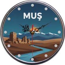Bsb Muş Temalı Duvar Saati 16CM A1554