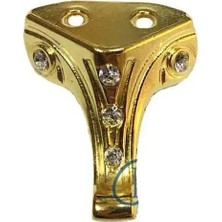 Mentra Online Moda Taşlı Ahşap, Mdf, Sunta Sandık Ayağı, Kutu Ayak 3,5 cm - Sarı