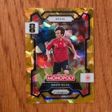 Panini Monopoly Prizm David Silva Gold Cracked Ice Oyun Kartı No.42