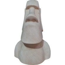 Ahşap Dekoratif Büst Heykeli Moai Totem