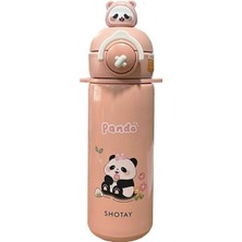Shotay Termos Matara ( Panda ) 430 Ml. Pembe SHT-ST-8818
