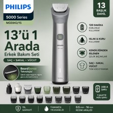 Philips 5000 Serisi 13IN1,ERKEK Bakım Seti,yüz/saç/vücut Tıraş Makinesi,ıslak /kuru KULLANIM,MG5942/15