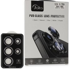 Mentra Online Joko Samsung Galaxy S24 Ultra Pvd Metal Kamera Lens Darbeye Dayanıklı Tam Uyumlu - Derin Mor