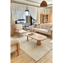 Empressco Şık ve Kaymaz Krem Koridor ve Mutfak Halısı, Modern Salon Dekoru