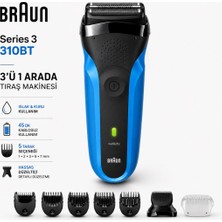 Braun Elektrikli Sakal Şekillendirici ve Tıraş Makinesi 310BT Mat Siyah Islak ve Kuru Kullanım Özelliği