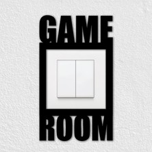 To Design Lab Gamer - Gamer Room Temalı Dekoratif Priz Süsü (8,5x8,5 cm Priz Çerçevesiyle Uyumludur)