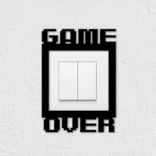 To Design Lab Gamer - Gamer Room Temalı Dekoratif Priz Süsü (8,5x8,5 cm Priz Çerçevesiyle Uyumludur)