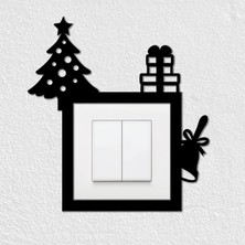 To Design Lab Yılbaşı  Temalı Dekoratif Priz Süsü (8,5x8,5 cm Priz Çerçevesiyle Uyumludur)