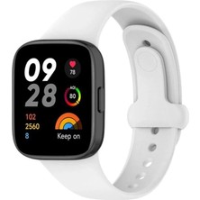 Mentra Online Xiaomi Redmi Watch 3 Origin Silikon Kordon Tam Uyumlu Ince Hafif - Beyaz