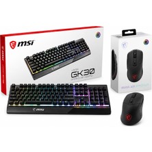 MSI Vigor GK30 Rgb Klavye + Msı Versa 300 Wireless Mouse Oyuncu Seti