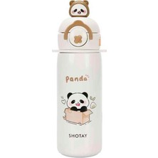 Shotay Termos Matara ( Panda ) 430 Ml. Beyaz SHT-ST-8818