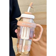 Empressco Şık ve Pratik Pipetli Çift Katmanlı Cam Matara 500ML