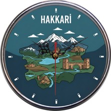 Bsb Hakkari Temalı Duvar Saati 16CM A1524