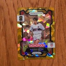 Panini Monopoly Prizm Claudio Reyna Gold Cracked Ice Oyun Kartı No.49