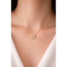 Liva Atelier Şans Yoncası ve Kalp Figürlü Kadın Kolye