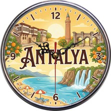 Bsb Antalya Temalı Duvar Saati 16CM A1512