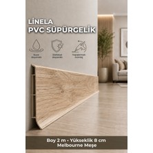 Agk Linela Pvc Süpürgelik 8 cm Melbourne Meşe 2 M Yapıştırmalı Suya Dayanıklı Kalın Profil LNL405