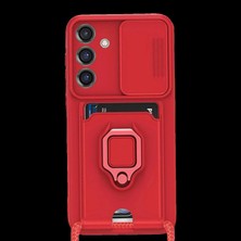 Joy Tekno Samsung Galaxy S25 Plus Kılıf Zuma Kartvizitli Yüzüklü Silikon
