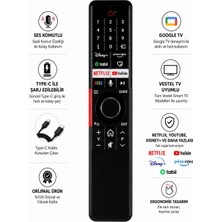 Tekzy Vestel Google Tv Ses Komutlu Orijinal Kumanda